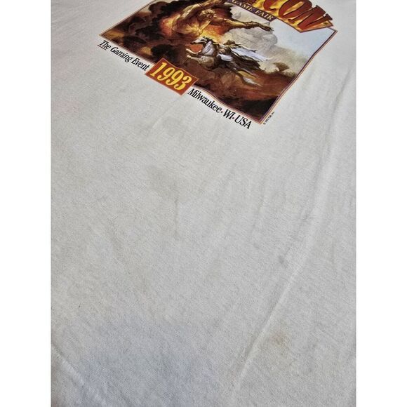 RARE Vintage 1993 Gen Con T-Shirt Magic The Gathering Introduced Size XL/2XL - Picture 8 of 9